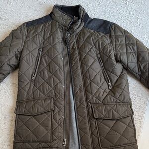 Cole Haan Olive Quilted Puffer Jacket